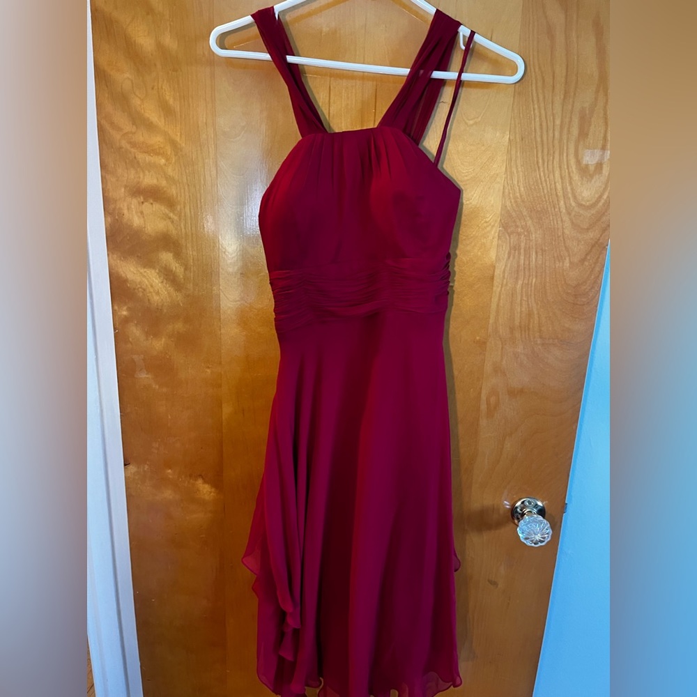 Crisscross Red Morrell Maxie Homecoming Dress